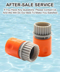 Screw Man quick-couplers, orange with gray threaded collars, for inground pool vacuum heads; set of 2.