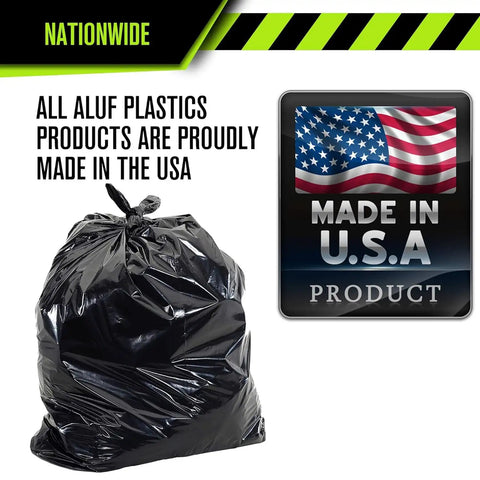 Beefy 55 Gallon Heavy Duty Trash Bags Black 2.0 Mil Thick Drum Liner For Toter And Contractors 38 X 58 Inches Ideal USA Made