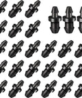 Killer Pro Grade 60 Piece Barbed End Plugs For Drip Irrigation Tubing One Quarter Inch Barbed Connectors End Caps Black UV Resistant