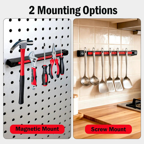 Heavy Duty Double Sided Magnetic Tool Holder Strips Keep Your Garage Gear Snug And Ready On Any Steel Surface Because This Tough 12 Inch Bar Set Packs Killer Suction Power