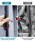 Outdoor Privacy Shower Tent With Dressing Room And Portable Toilet frame comparison showing thicker, high-quality material versus thinner material.
