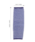 Premium Cut Resistant Arm Sleeves 2 Pack Blue Anti Cut Forearm Guards For Industrial Work, showing a single sleeve with dimensions.