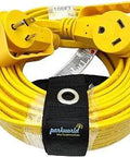 Beefy 30 Amp TT-30 RV Extension Cord With Lighted Connectors, 100 Ft Outdoor Grade Cable, rolled and packaged