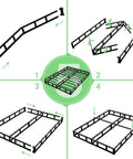 Assembly process of King Size Low Profile Box Spring Heavy Duty Metal Bed Base With Beefed Up Steel Frame.