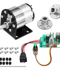 All In One 12V DC Geared Motor Kit With 60RPM High Torque JGB37 520 Motor And CCM6N PWM Speed Controller 6mm D Shaft Flange And Bracket