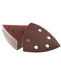 Get A Serious Grip With This 90 Piece Set Of Triangle Sandpaper Discs Featuring Hook And Loop Backing Plus Dust-Venting Holes, three triangular sandpaper discs.
