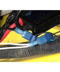Blue nylon-insulated T-Tap quick-disconnect terminals on automotive wiring harness