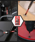 Focus 21-piece 2.5-inch hex head Allen wrench drill bit set with magnetic bit holder; SAE & metric, S2 steel.