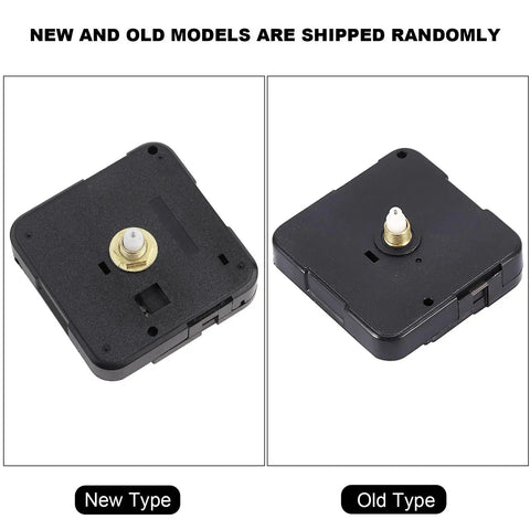 New and old models of Quartz Clock Mechanism Kit With Hands And Motor For Easy Wall Clock Repair shown side by side