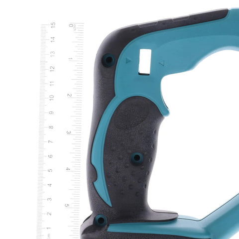 Close-up of Genuine Replacement Motor Housing Set Built Tough For Heavy Shop Use showing ergonomic handle design and bolt holes.