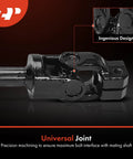 A-Premium lower steering column shaft with U-joint coupler, side view; Ford F-150/Expedition/Navigator