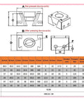 Shop Ready CNC Wedge Vise For Quick Dial In Setups And Rock Solid Clamping On Multi Station Mills Heavy Duty Dual Side workholding block dimensions and specifications.