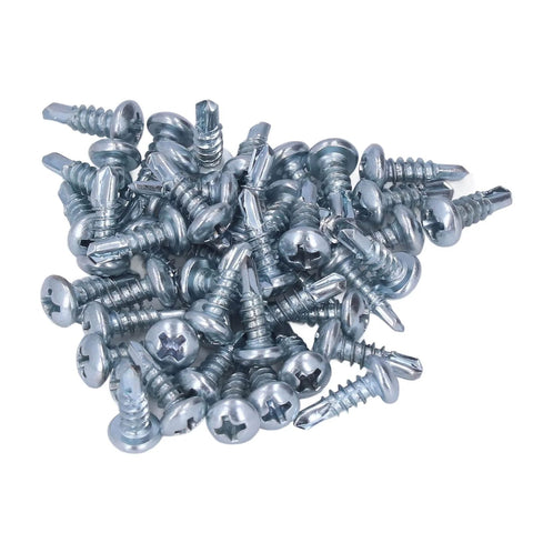 50 Pack 4.2x13mm Wood Screws Set With Phillips Head High Hardness Carbon Steel Self Tapping Fasteners For Home Appliance And Furniture Repair Durable Easy Install Ideal For Cabinets Woodworking And DIY Projects