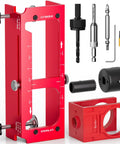 Heavy Duty Door Hinge Jig And Lock Installation Kit Solid Aluminum Router Template for hinge mortising and knob drilling tools.