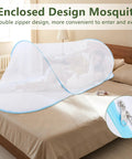Extra Large Bed Tent With Built In Mesh Net Bottom 78 By 32 By 22 Inch Portable Foldable Camping Net for bed travel and patio