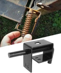 Heavy Duty Trailer Gate Spring Lock With Reinforced Metal Latch For Carry On Utility Trailer Door Safety, showing rusted spring latch and new assembly.