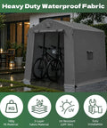 Heavy Duty 7x6x6 Ft Outdoor Storage Shed Portable Shelter With Double Zippered Doors Mesh Windows Waterproof UV Resistant PE Cover and Steel Frame in garden