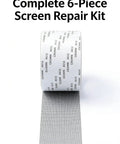 Self-Adhesive Mesh Tape For Window Screen Repair Patch, durable grey tape roll with visible mesh grid for windows and doors.