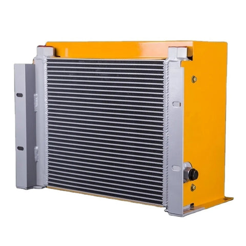 Air Cooled Hydraulic Oil Cooler Heat Exchanger For CNC Machine Tools, 150 Liters Per Minute Flow, Beefy Aluminum Tube Radiator, Heavy Duty Industrial Cooling System, DC24 Compatible, Wide Application