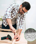 Man using Wood Screw Kit With 1600 Pcs Assortment Nine Sizes From M2x4 To M2x20 Phillips Flat Head Self Tapping Screws