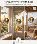 Acrylic Jigsaw Puzzle Suncatcher Kit 83 Piece DIY Sun Catcher for home décor, hanging in window with stainless steel chain.
