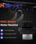 Solid Plug And Play Blower Motor Resistor HVAC Control Module AC Heater Replacement For Buick Chevy Cadillac Ford Gmc 13503201 close-up of HVAC resistor module with control knob background.