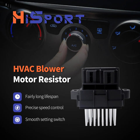 Solid Plug And Play Blower Motor Resistor HVAC Control Module AC Heater Replacement For Buick Chevy Cadillac Ford Gmc 13503201 close-up of HVAC resistor module with control knob background.