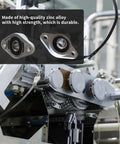 Front view: S SYDIEN pillow block bearing set, 4 pcs, 3/8 in (10 mm) ID, zinc alloy mounted flange bearings