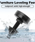 Adjustable Furniture Leveling Feet With T Nuts Anti Skid Pads Three Eighths Inch Sixteen Thread One And A Half Inch Length