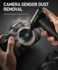 Ultra Fast Air Duster Pro For Drones And Cameras, 150000 RPM Electric Blower cleaning camera sensor with precision