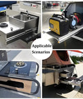 Various uses of Heavy Duty 46 Inch Drawer Slides With Lock, 480 Pound Capacity, side-mounted in industrial settings.