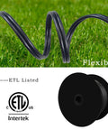 Low Voltage Landscape Lighting Wire 12/2 100ft 12AWG 2 Conductor Black Direct Burial Copper Cable UL CL2 ETL Listed