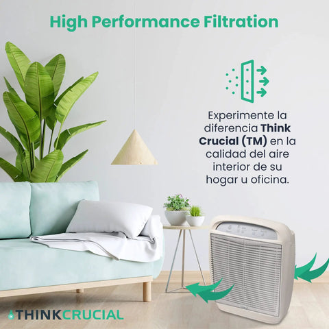 Replacement Air Purifier Filter Compatible With Whirlpool AP450 AP45030HO And AP510 Models by sofa and plants
