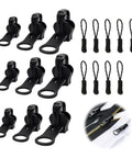 Universal Zipper Repair Kit 9 Pack With Small Medium Large Sliders And Three Zipper Pulls Per Size For Jackets Backpacks