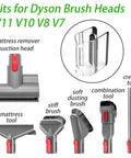 Accessory Holder Attachment Clip For V11 V10 V8 V7 Cordless Vacuum Cleaners Pack Of 2 Transparent Dual Head Clip with tools