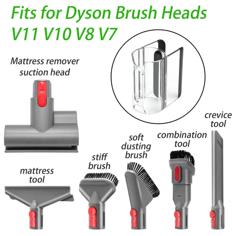Accessory Holder Attachment Clip For V11 V10 V8 V7 Cordless Vacuum Cleaners Pack Of 2 Transparent Dual Head Clip with tools