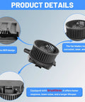 Front Hvac Heater Blower Motor Brushless Design Fits Chevy Cruze Volt Bolt Gmc Acadia Buick Enclave Cadillac X T Five Straight Fire Under Hood detailed view with OEM design and fan blade features.