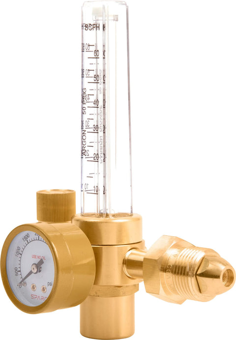 SPARC argon regulator with flow meter, brass finish, 0-70 CFH, CGA580