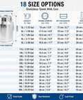 18 size options for Heavy Duty 304 Stainless Steel Milk Can And Water Jug With Secure Airtight Lid freestanding drink dispenser.