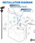 Diagram of Fuel Tank Pickup Tube Kit Fits Club Car DS 1982-2015 And Precedent Gas Golf Carts 2004-2011 part connections.