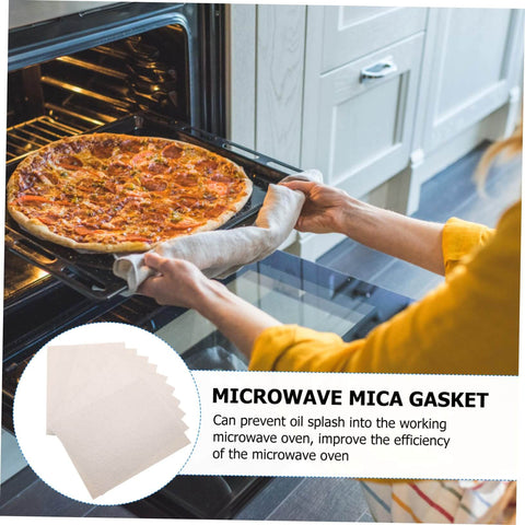10 Pieces Mica Plates Sheets For Microwave Oven Heat Resistant Insulation Waveguide Mica Sheets Prevent Oil Splatter Kitchen