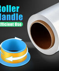 Rock Solid Heavy Duty Stretch Wrap Roll 15 X 1000 Ft Clear Industrial Grade Shrink Film with roller handle for efficient use.