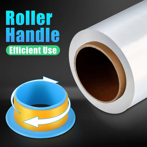 Rock Solid Heavy Duty Stretch Wrap Roll 15 X 1000 Ft Clear Industrial Grade Shrink Film with roller handle for efficient use.