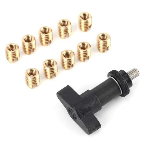 Brass Fairing Insert Repair Kit Self Tapping Tool For Touring Bikes 1996 Through 2017 Durable Quick Fit Secure Attachment On The Road Portable Emergency Repair Kit For Motorcycles brass inserts and T-handle tool