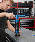 Mechanic using Pro Grade Bicycle Bottom Bracket Installation Tool Set For Press In BB Axle And Headset with aluminum alloy parts