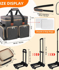 Size display of Detachable Trolley Rolling Teacher Tote Bag With Padded Laptop Compartment For Up To Fifteen Point Six Inch Laptops