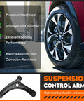 Beefed Up 8 Piece Front Suspension Lower Control Arms Kit With Ball Joints For Dodge Caliber 2009 2012 And Jeep Compass Patriot 2007 2017 Includes Sway Bar Links And Inner Tie Rod Ends