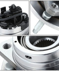 Front Wheel Bearing Hub Assembly With ABS Sensor Plug For Chevy Cobalt HHR Malibu Pontiac G6 Saturn Aura 2004 To 2012 Driver Or Passenger Side Bare Steel Replacement Ready To Bolt In