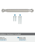 Collet 5-1/16 Inch Center-To-Center Polished Nickel Cabinet Pull with included screws, transitional style, 5-5/8 inch length, BP37683PN