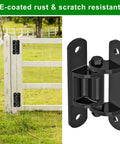 Rock Solid 6.7 Inch Heavy Duty Gate Hinges Built Tough For Daily Grind With Sealed Ball Bearings And Rust Proof Coating close-up view.